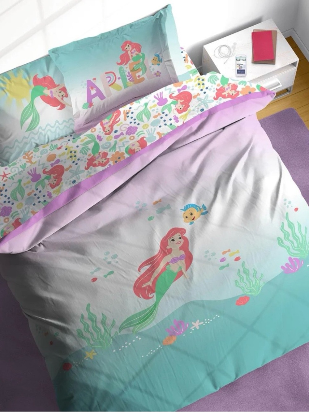 Disney Ariel Full Size 7 pc Comforter Set